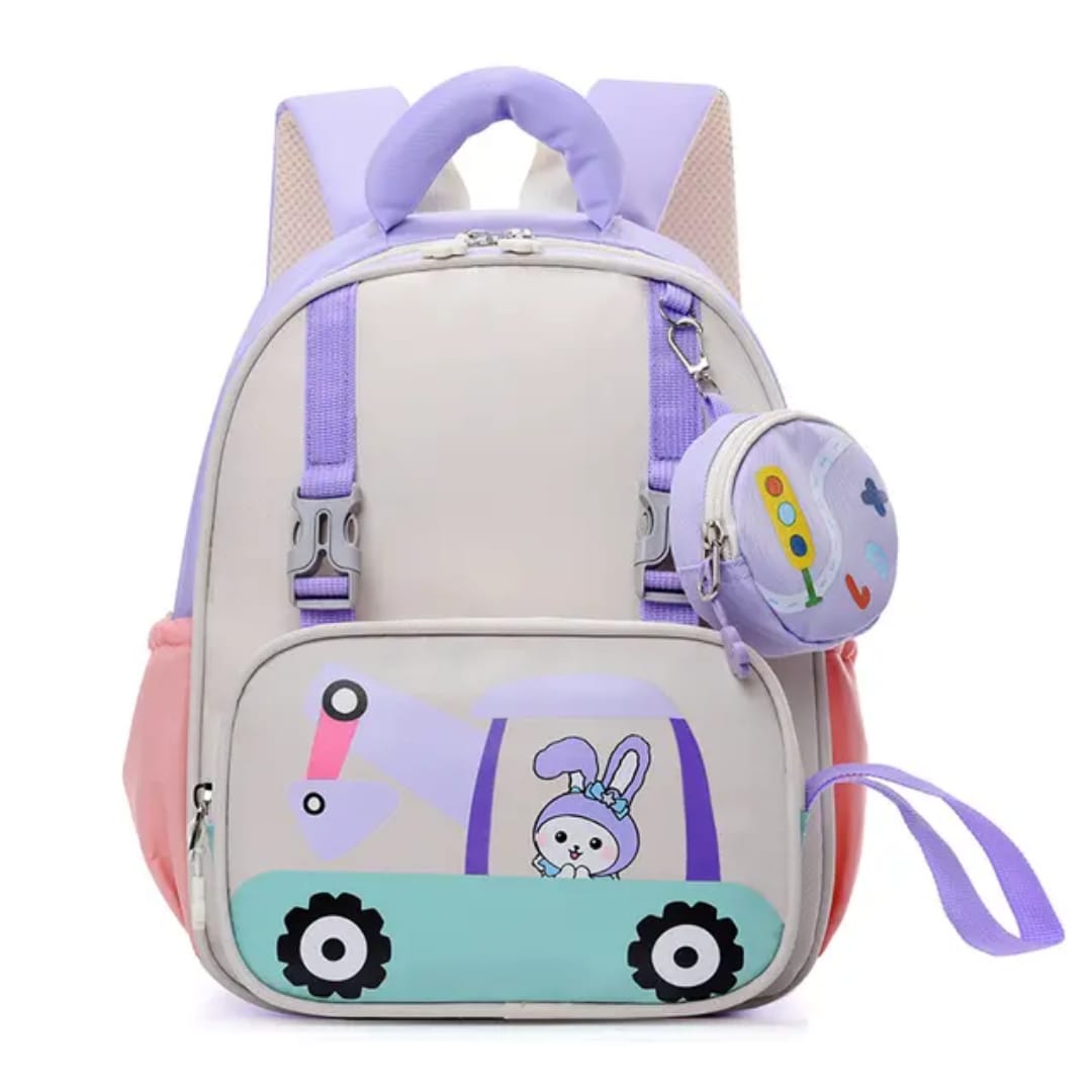 Buy MyneeMoe Crane Light-Up Kids Backpack – Lightweight & Comfortable Kindergarten Bag (Age 2-4Y) Purple - School Bag at MyneeMoe Online In India