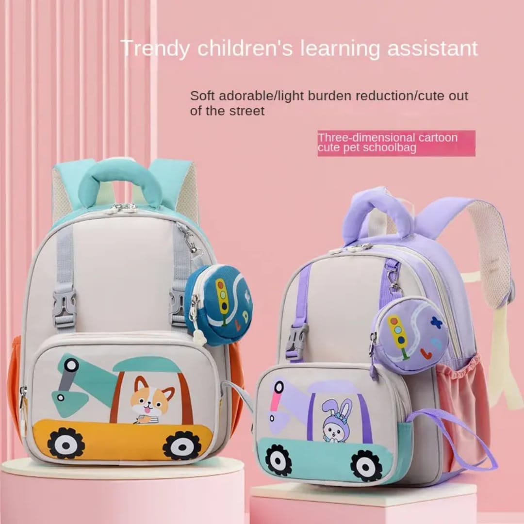Buy MyneeMoe Crane Light-Up Kids Backpack – Lightweight & Comfortable Kindergarten Bag (Yellow) - School Bag at MyneeMoe Online In India