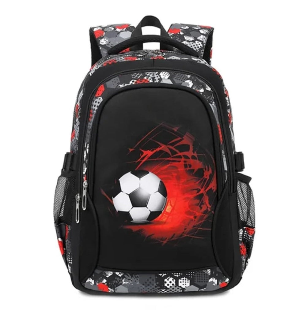 Buy MyneeMoe All-Rounder School Backpack – Comfortable, Roomy & Cool Prints Red-Football - School Bag at MyneeMoe Online In India
