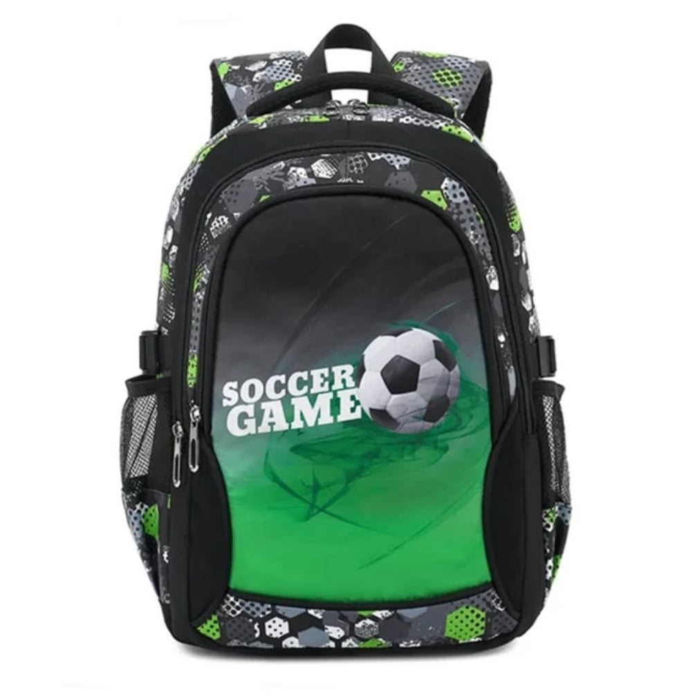 Buy MyneeMoe All-Rounder School Backpack – Comfortable, Roomy & Cool Prints Green-Football - School Bag at MyneeMoe Online In India