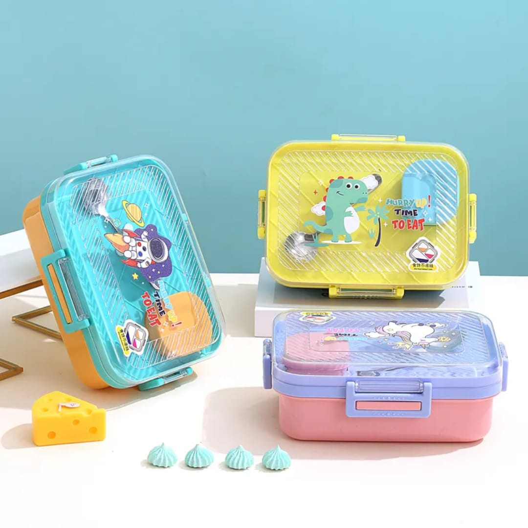 Buy MyneeMoe SnackyBoo 2 Compartment Staineless Steel Lunch Box- Only for Solid Food - Lunch Box at MyneeMoe Online In India