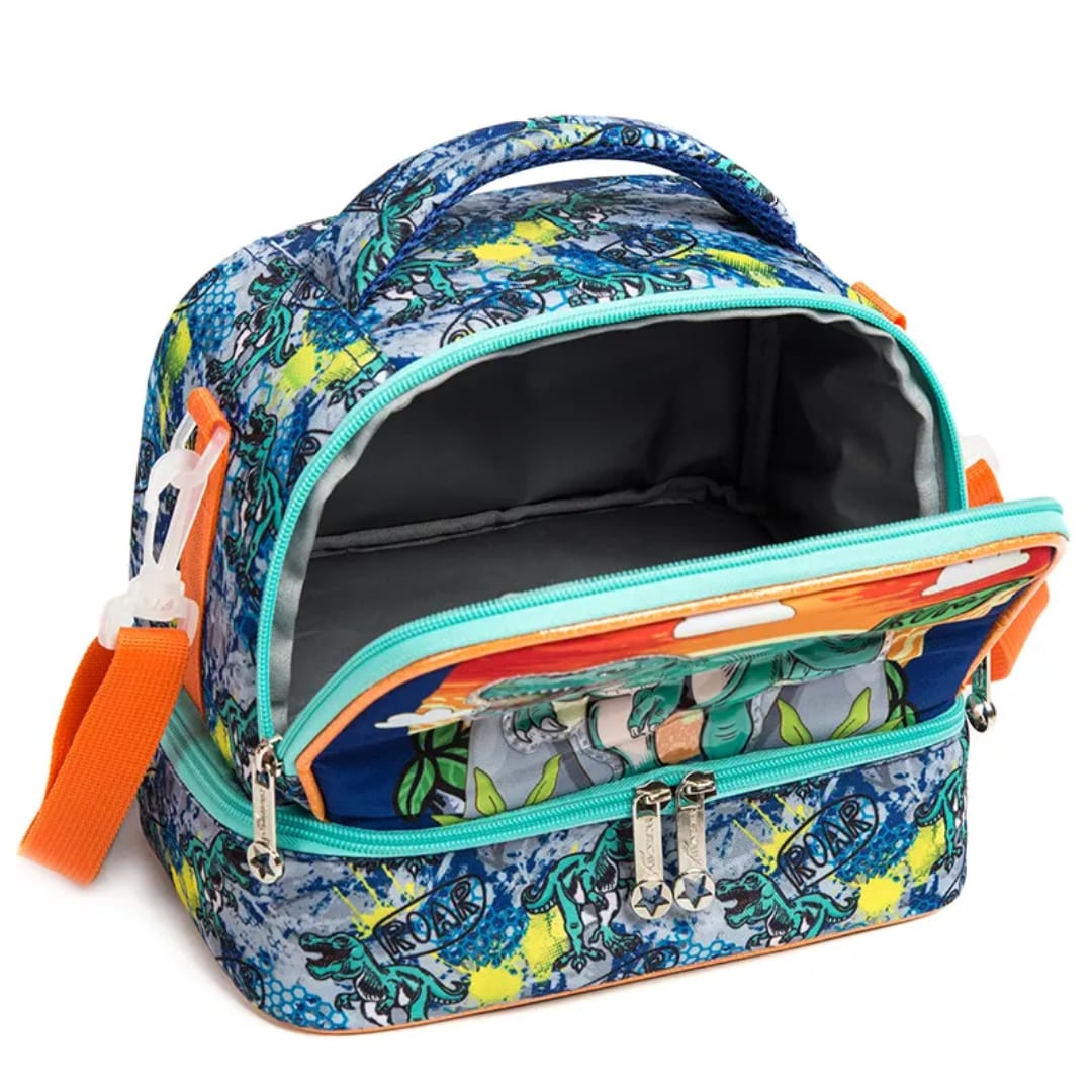 Buy MyneeMoe ChillMate Insulated Lunch Bag – Spacious, Durable & Waterproof With Dual Comp (Dino) - Lunch Bag at MyneeMoe Online In India