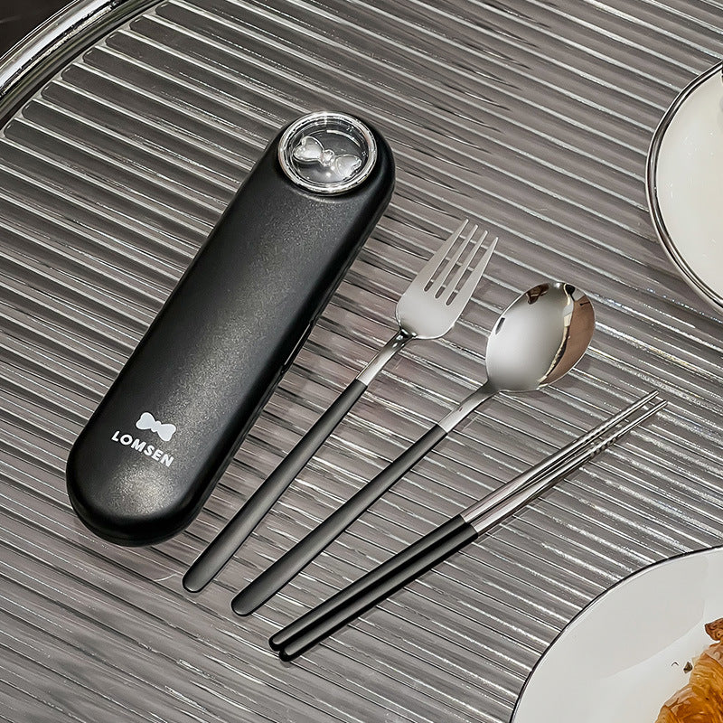 Buy MyneeMoe LOMSEN Sleek & Portable Cutlery Set – Perfect for Office, School & Travel Black - Cutlery Set at MyneeMoe Online In India