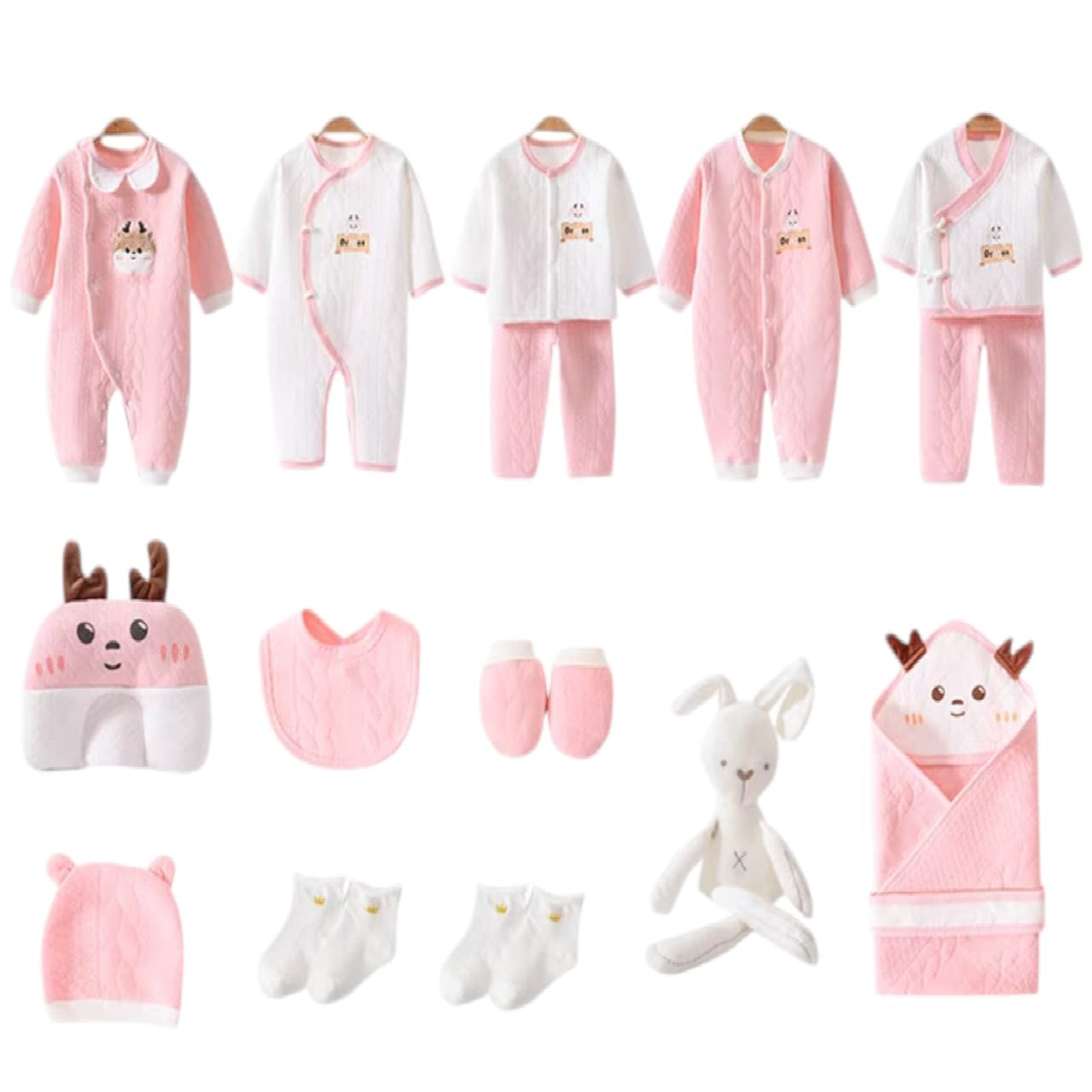 Buy MyneeMoe Bundle of Joy 19 Piece Newborn Gift Set โ Ultimate Baby Shower Essentials - Baby Clothing Set at MyneeMoe Online In India