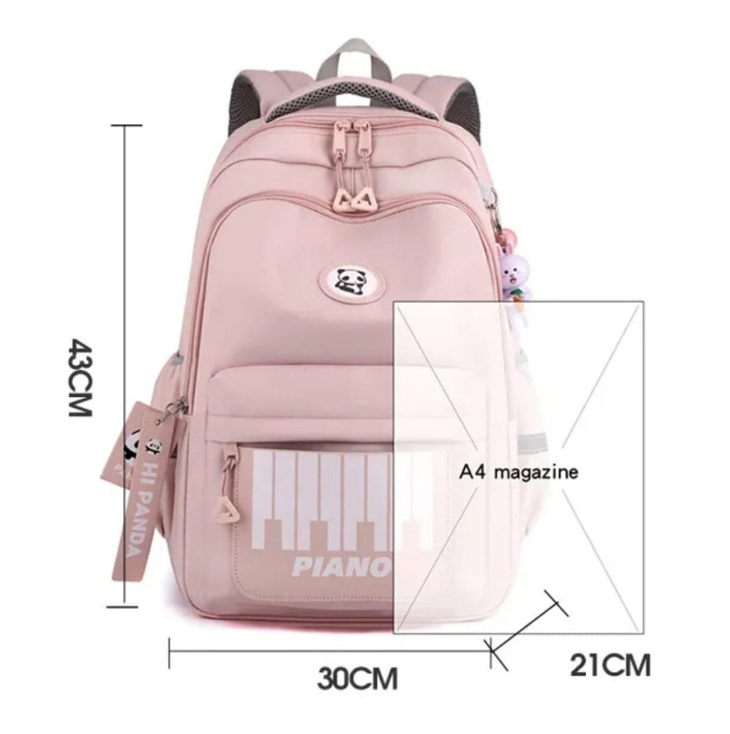 Buy MyneeMoe Hi Panda Piano Backpack - Cool, Spacious & Lightweight School Bag - School Bag at MyneeMoe Online In India