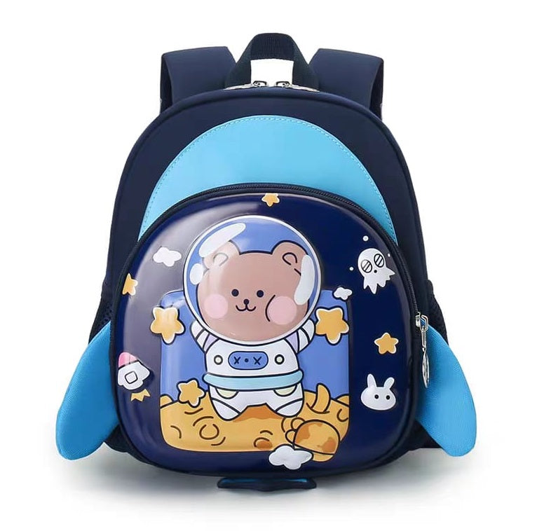 Buy MyneeMoe Fuzzy Bear Print Kindergarten Backpack for Little Explorers Dark Blue - School Bag at MyneeMoe Online In India
