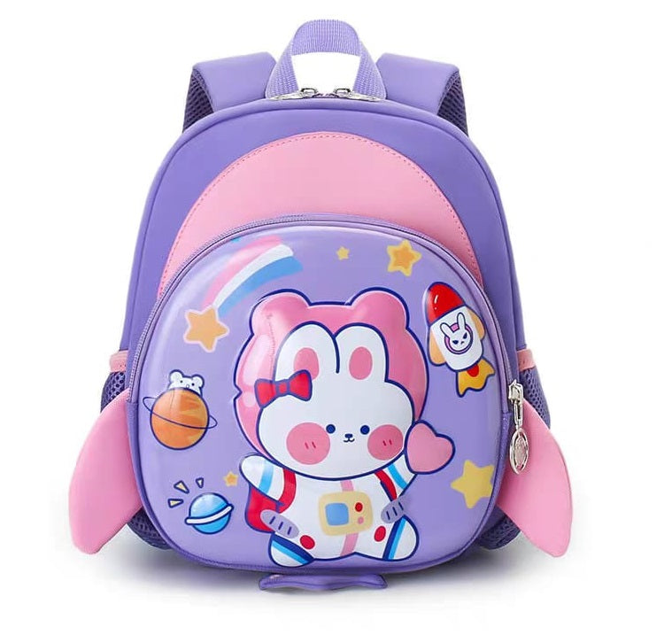 Buy MyneeMoe Fuzzy Bear Print Kindergarten Backpack for Little Explorers Purple - School Bag at MyneeMoe Online In India