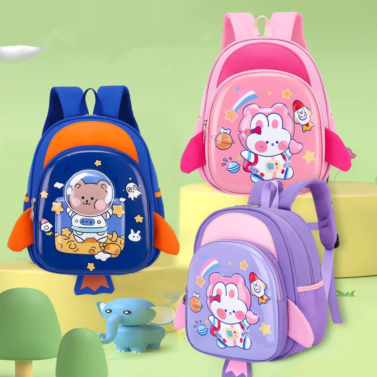 Buy MyneeMoe Fuzzy Bear Print Kindergarten Backpack for Little Explorers - School Bag at MyneeMoe Online In India