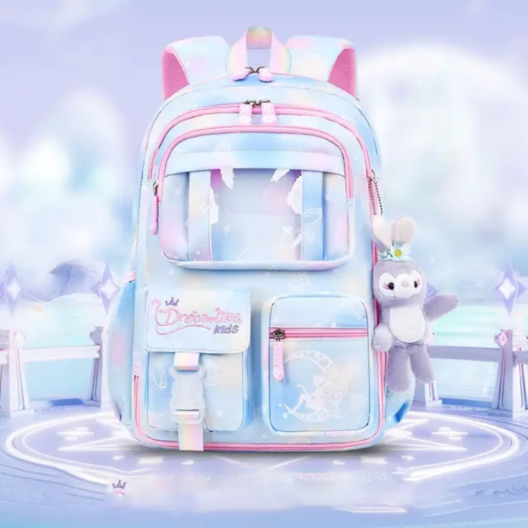 Buy MyneeMoe Cotton Candy Elite Girls Backpack – Durable, Stylish & Spacious School Bag (Blue) Blue - School Bag at MyneeMoe Online In India