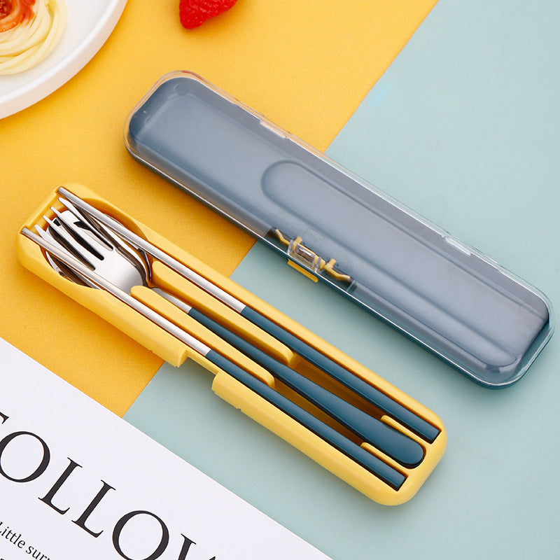 Buy MyneeMoe Chibi Bites Travel Cutlery Set – Spoon, Fork & Chopsticks in Cute Lock Box - Cutlery Set at MyneeMoe Online In India