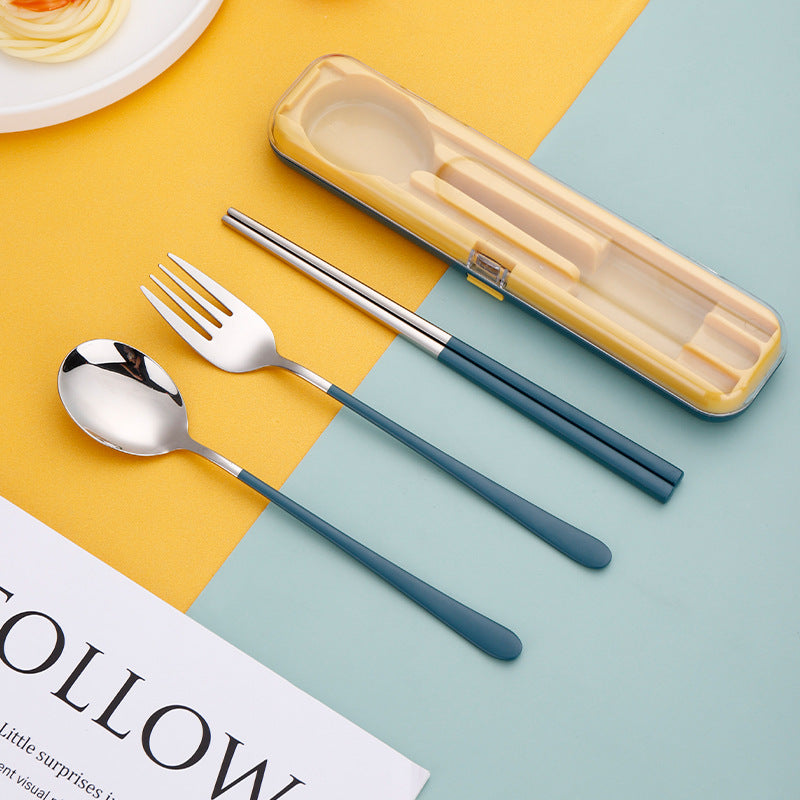 Buy MyneeMoe Chibi Bites Travel Cutlery Set – Spoon, Fork & Chopsticks in Cute Lock Box - Cutlery Set at MyneeMoe Online In India