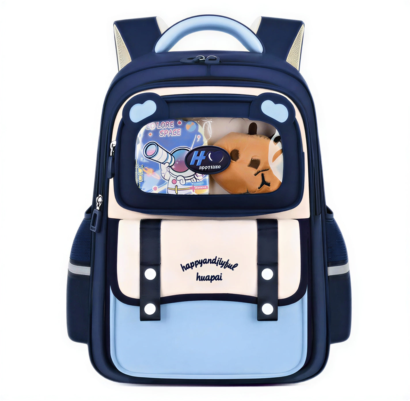 Buy MyneeMoe Explorer Kids School Backpack – Water-Resistant & Spacious School Bag (Age 4–6Y) Blue - School Bag at MyneeMoe Online In India