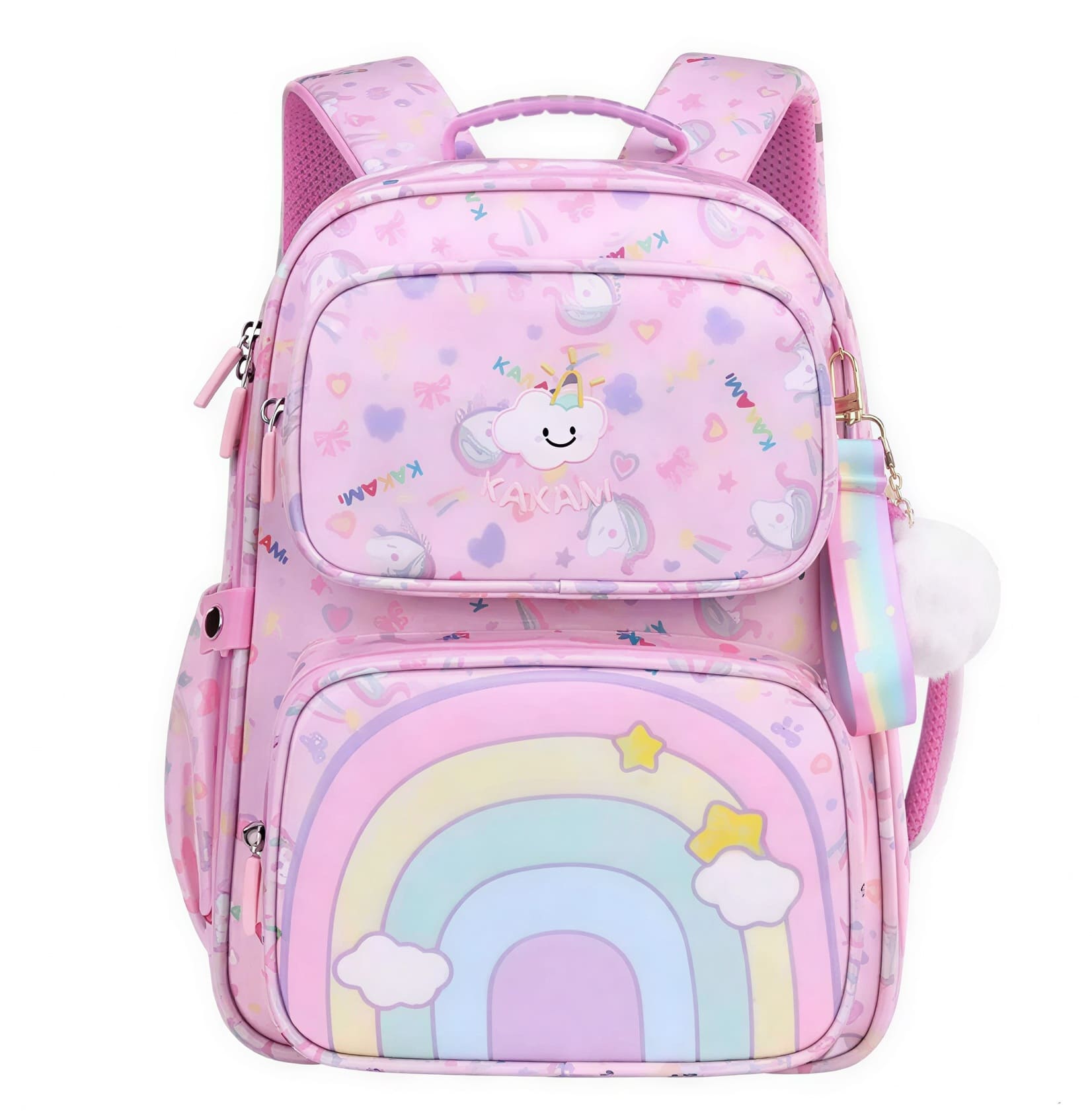 Buy MyneeMoe Rainbow Blossom School Backpack - Stylish, Durable & Waterproof Backpack Pink - School Bag at MyneeMoe Online In India