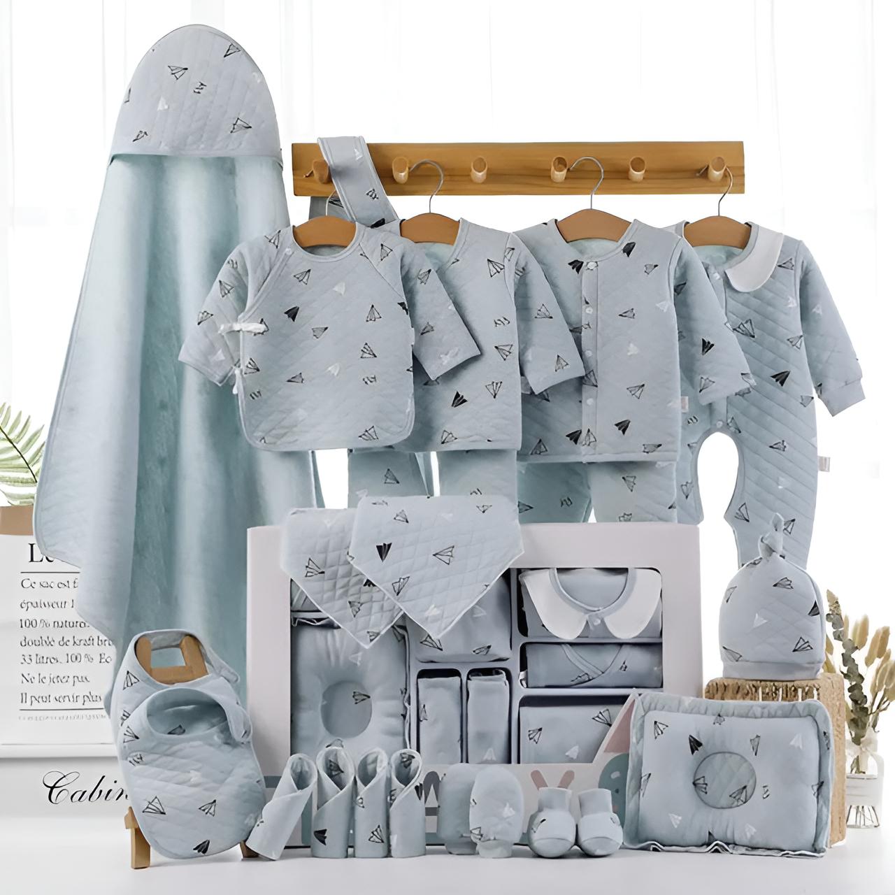Buy MyneeMoe Hi Baby 22 Piece Baby Gift Box โ Complete Newborn Care Collection Blue - at MyneeMoe Online In India
