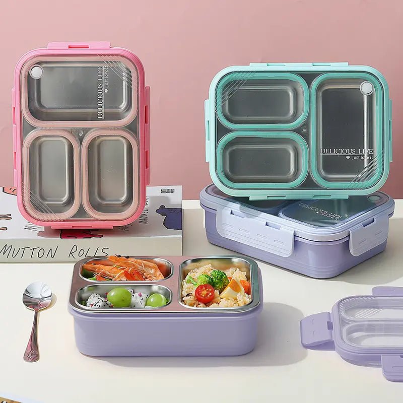 Bite to Eat 3-Compartment Bento Lunch Box (620ml) – Myneemoe