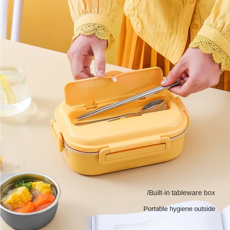 Buy MyneeMoe Flying Duck 4 Compartment Stainless Steel Kids Lunch Box with Insulated Bag - Kids Lunch Box at MyneeMoe Online In India