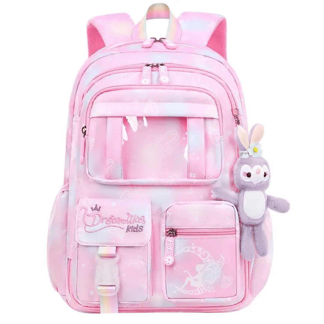 Buy MyneeMoe Cotton Candy Elite Girls Backpack – Durable, Stylish & Spacious School Bag (Pink) Pink - School Bag at MyneeMoe Online In India