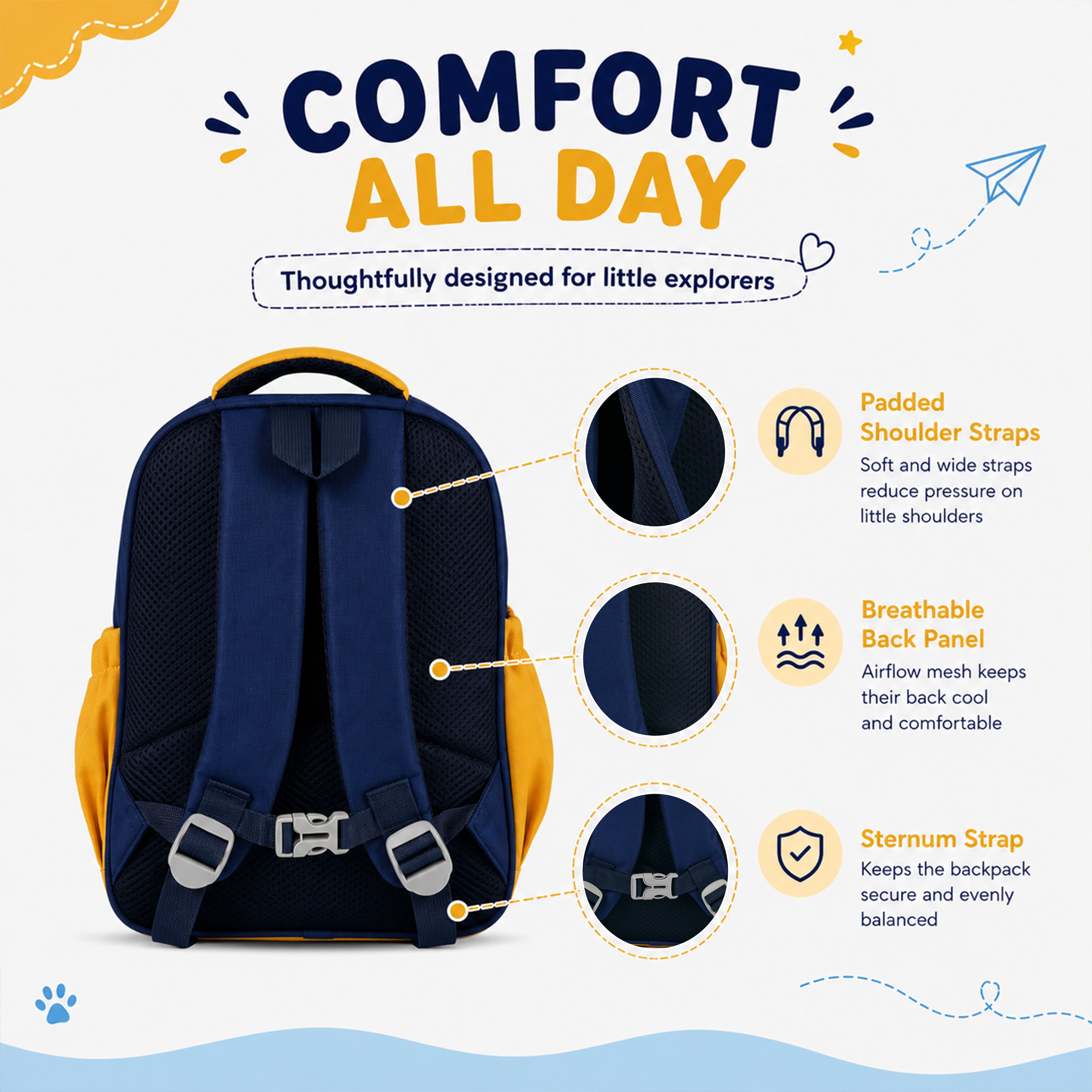 Buy MyneeMoe Cute Crocodile Kids Backpack – Lightweight & Comfortable Kindergarten Bag (Blue) - School Bag at MyneeMoe Online In India