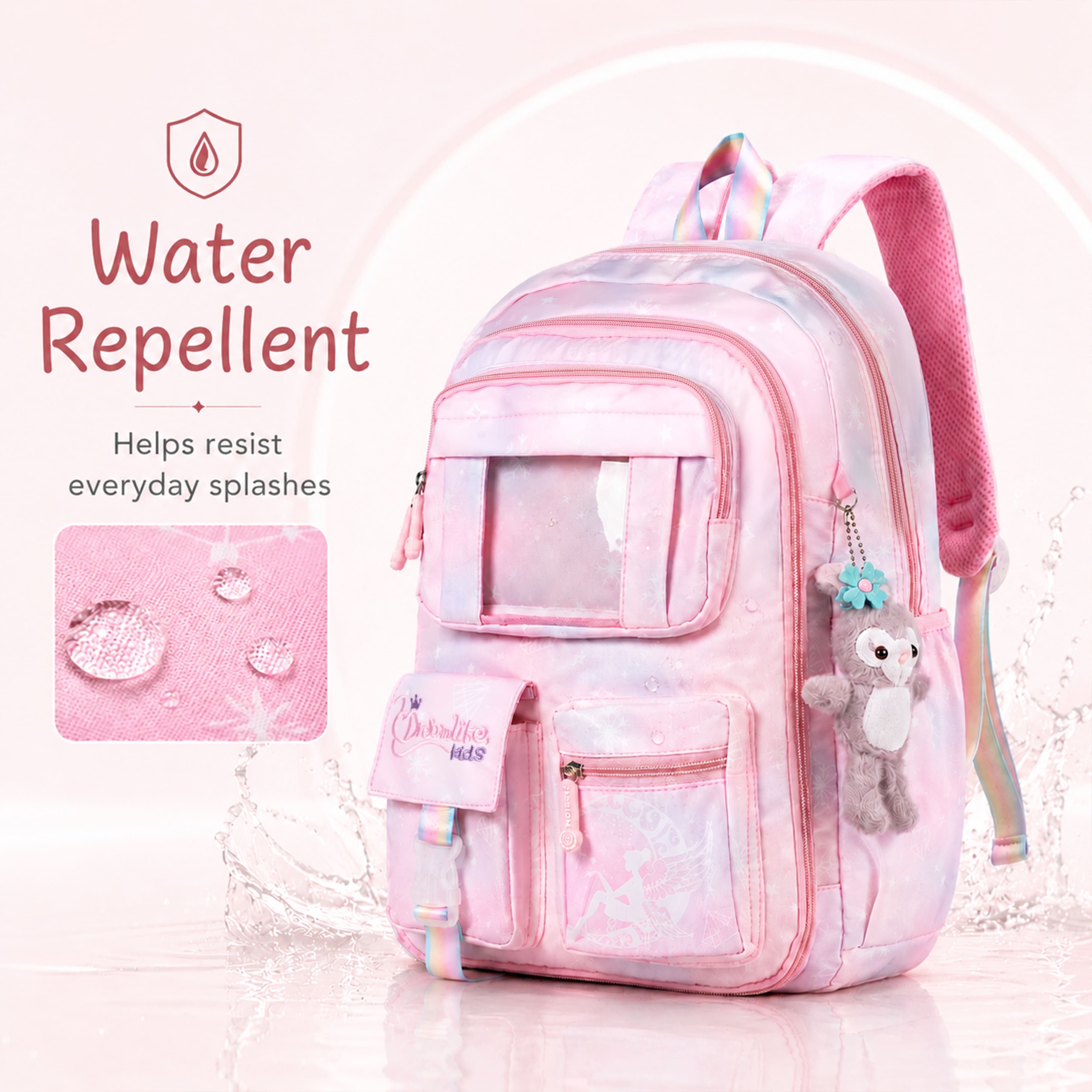 Buy MyneeMoe Cotton Candy Elite Girls Backpack – Durable, Stylish & Spacious School Bag (Pink) - School Bag at MyneeMoe Online In India
