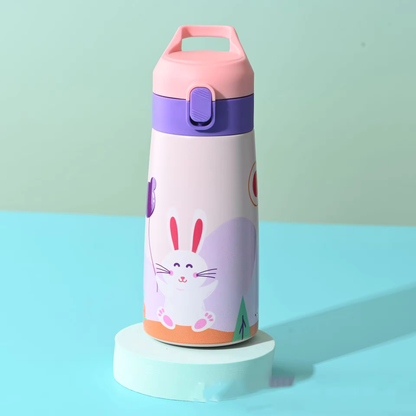 Buy Safari Splash: Kids Stainless Steel Water Bottle - Leak-Proof & BPA-Free Rabbit at Myneemoe Online In India