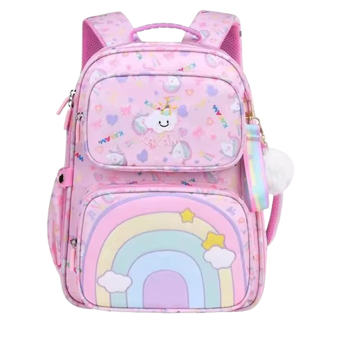 Buy MyneeMoe Rainbow Blossom School Backpack - Stylish, Durable & Waterproof Backpack Pink - School Bag at MyneeMoe Online In India