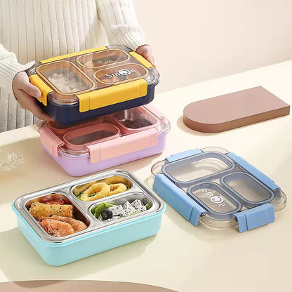 Buy Toki Buffet 100% Spill-Proof 3 Compartment Bento Box at MyneeMoe Online In India