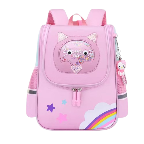 Buy Little Learner Kindergarten School Bag Pink Cat at Myneemoe Online In India