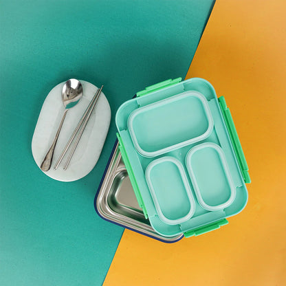 Buy Starlight 100% Spill-Proof 3 Compartment Lunch Box at MyneeMoe Online In India