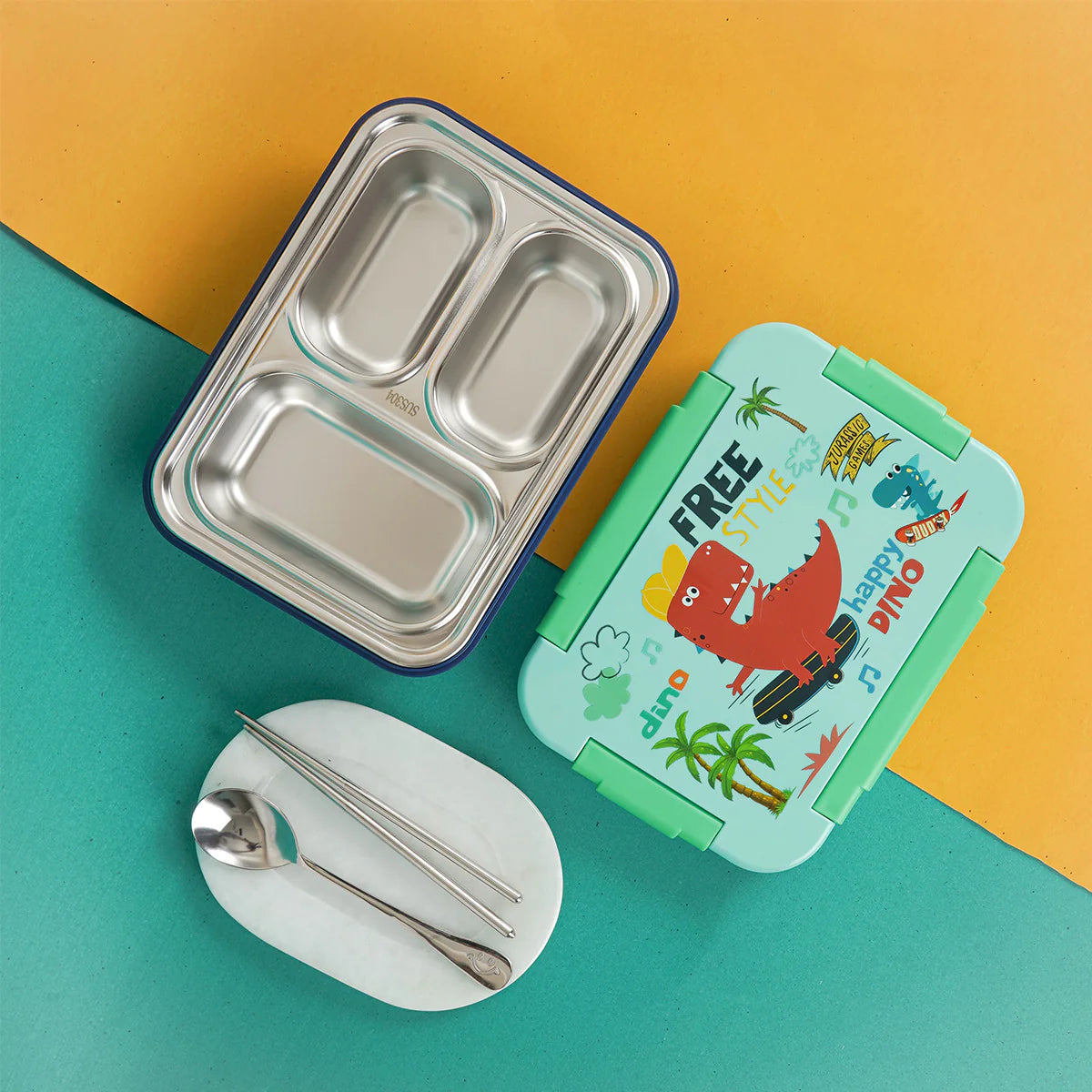 Buy Starlight 100% Spill-Proof 3 Compartment Lunch Box at MyneeMoe Online In India