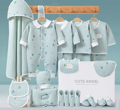 Buy Cute Angel, 23 PCs Newborn Baby Gift Box Green at Myneemoe Online In India