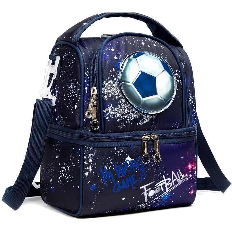 Buy FrescoPack Insulated Lunch Bag – Double Compartments | Waterproof & Stylish Football at MyneeMoe Online In India