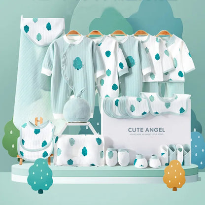 Buy Little Blessings 25 Piece Baby Gift Box – Charming Newborn Shower Essentials Green & White at Myneemoe Online In India