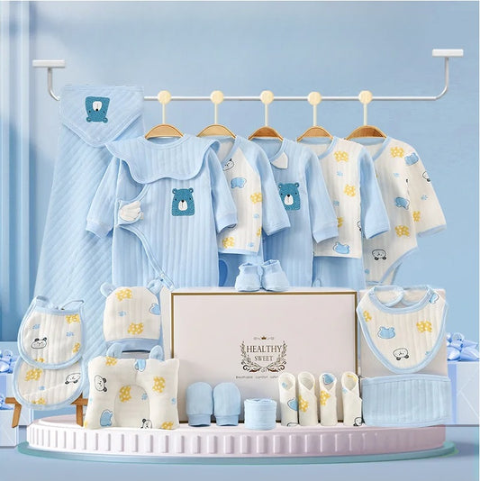 Buy Healthy Beginnings 24 Piece Baby Hamper – Perfect for Newborns & Baby Showers Yellow-Pineapple at Myneemoe Online In India