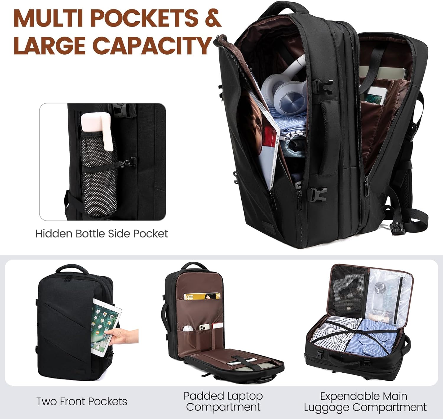 Buy MyneeMoe Lovevook Expandable Cabin Travel Backpack for Weekend & Business Trips - Travel & Tote Bags at MyneeMoe Online In India
