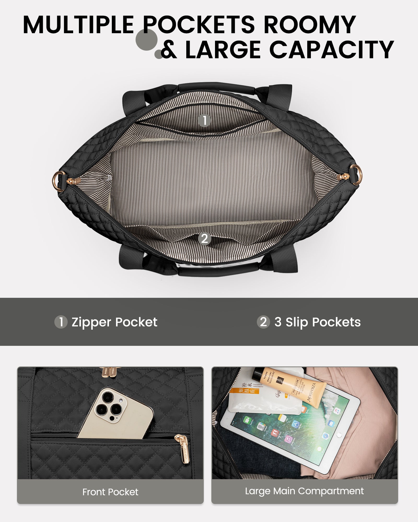 Buy MyneeMoe Lovevook Multipurpose 3-Piece Black Travel Set for Weekend & Overnight Trips - Travel & Tote Bags at MyneeMoe Online In India