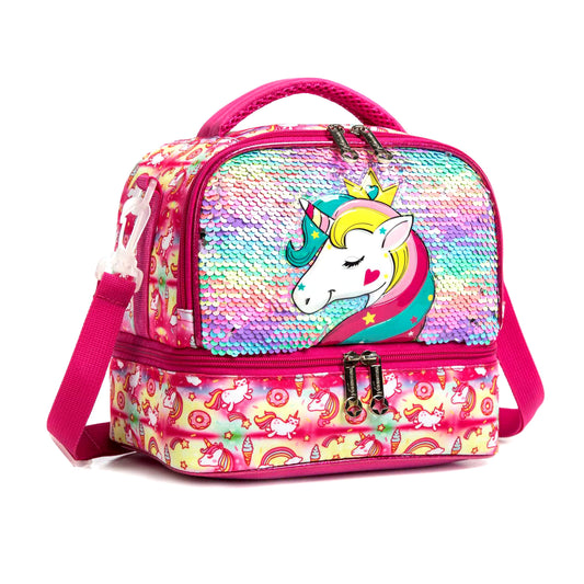 Buy ChillMate Insulated Lunch Bag – Spacious & Stylish with Two Large Compartments | Waterproof & Durable (Unicorn) Unicorn at MyneeMoe Online In India