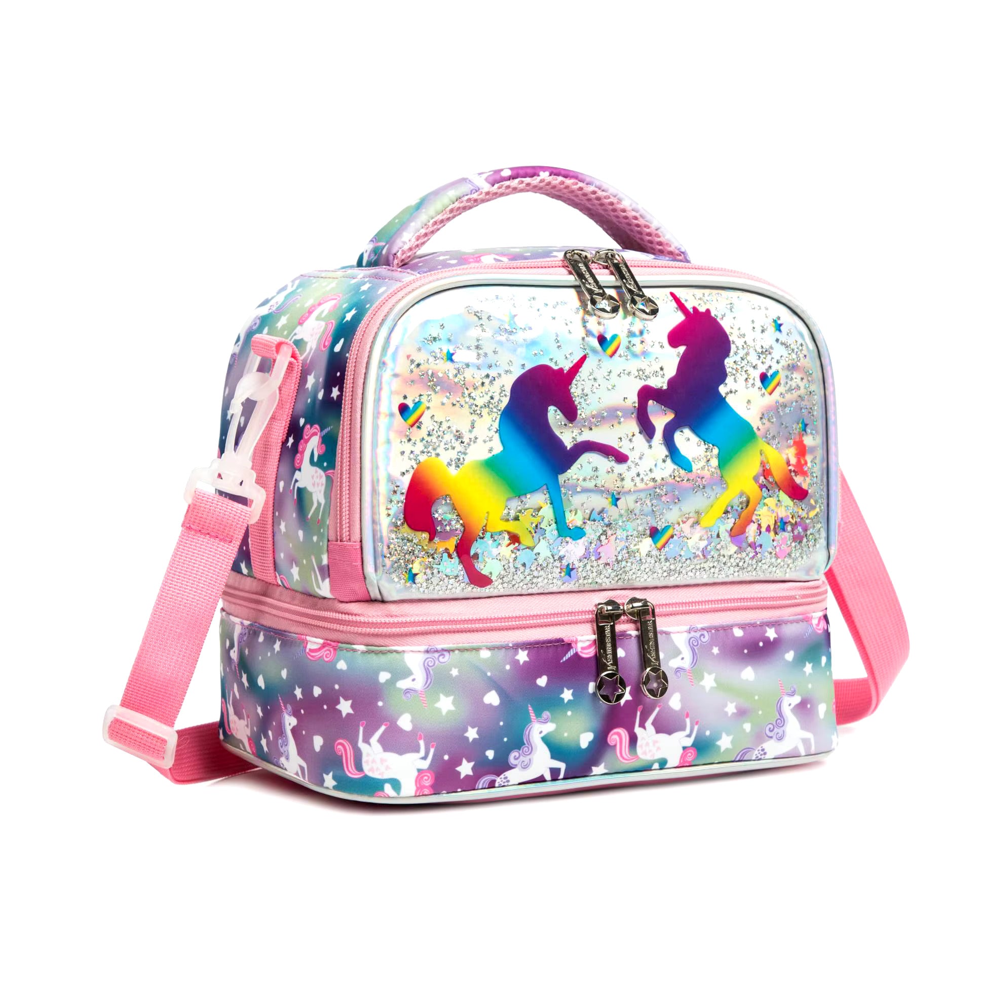 Buy ChillMate Insulated Lunch Bag – Spacious & Stylish with Two Large Compartments | Waterproof & Durable Rainbow Unicorn at MyneeMoe Online In India