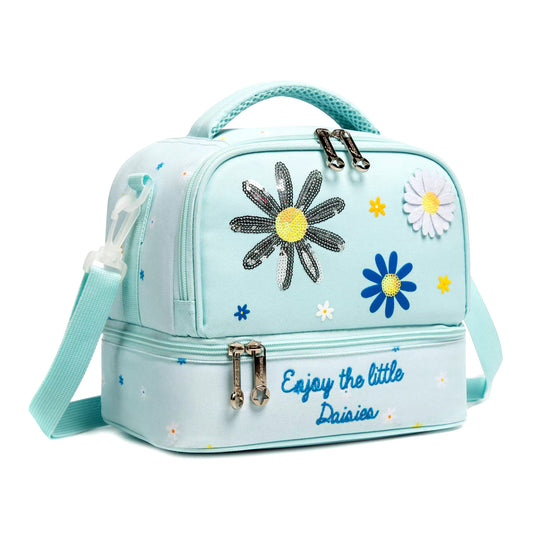 Buy ChillMate Insulated Lunch Bag – Spacious & Stylish with Two Large Compartments | Waterproof & Durable (Little Daisies) Little Daisies at MyneeMoe Online In India