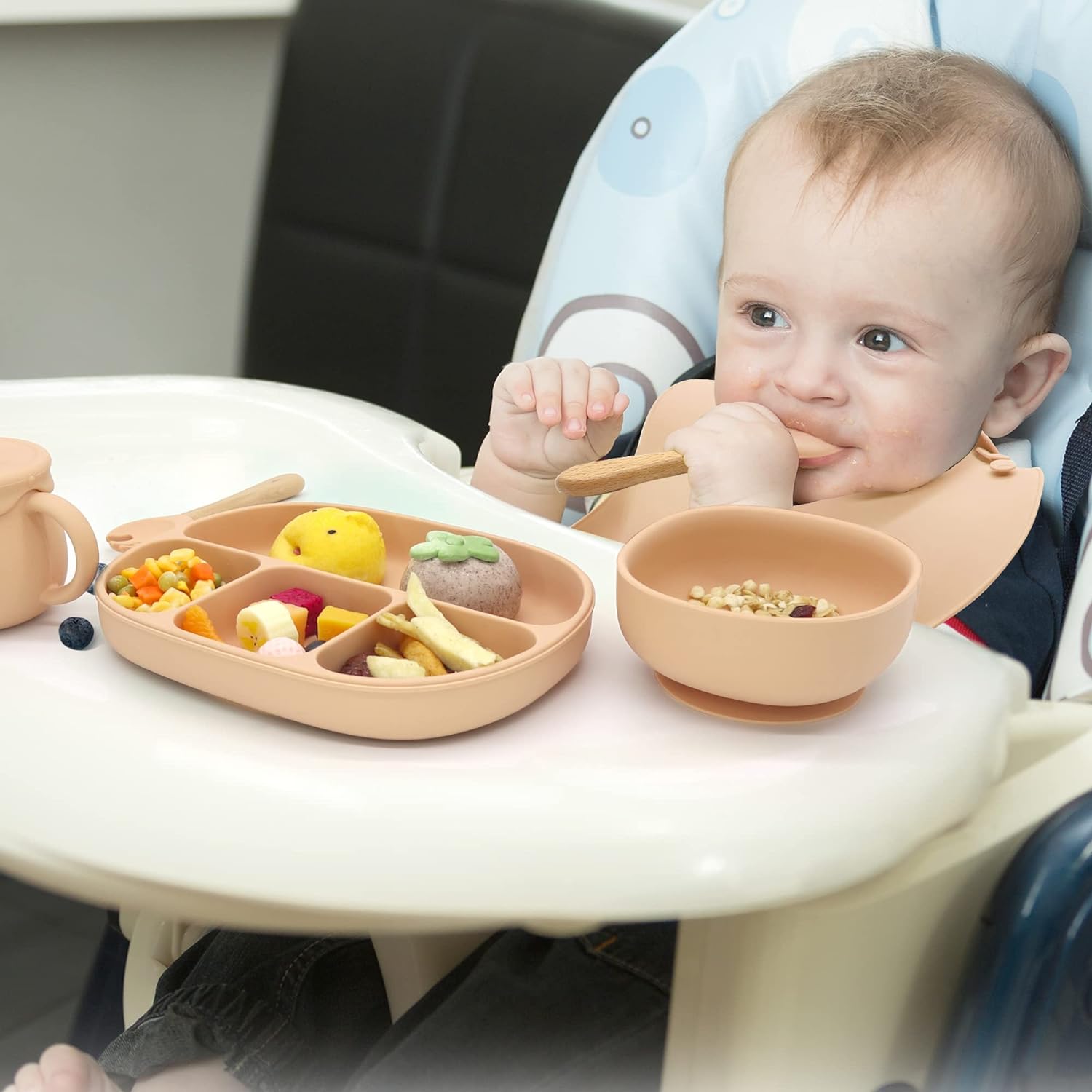 Buy PulseShade Silicone Suction Feeding Set – Safe & Convenient for Baby Mealtimes at Myneemoe Online In India