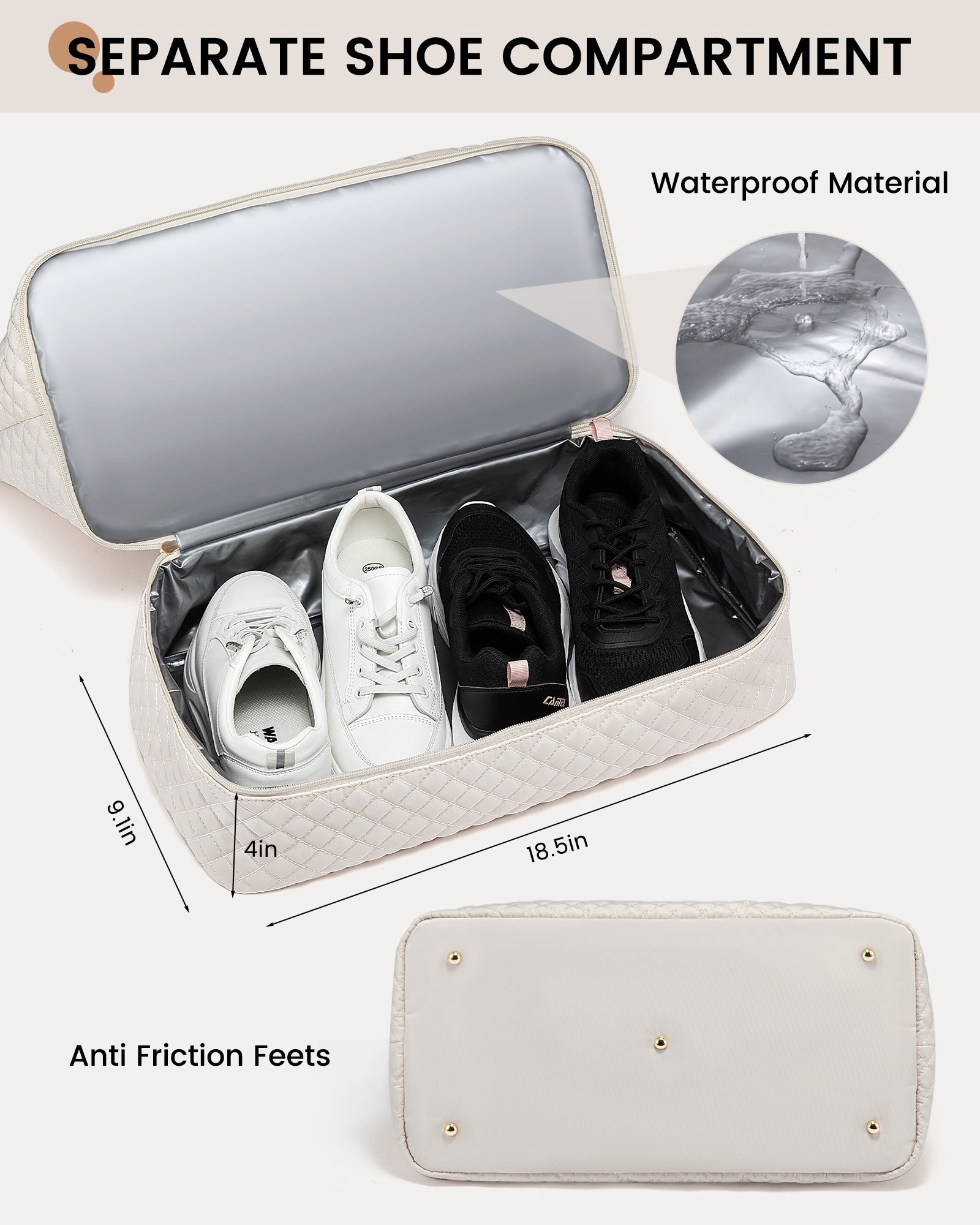 Buy MyneeMoe Lovevook Multipurpose 3-Piece Beige Travel Set for Weekend & Overnight Trips - Travel & Tote Bags at MyneeMoe Online In India