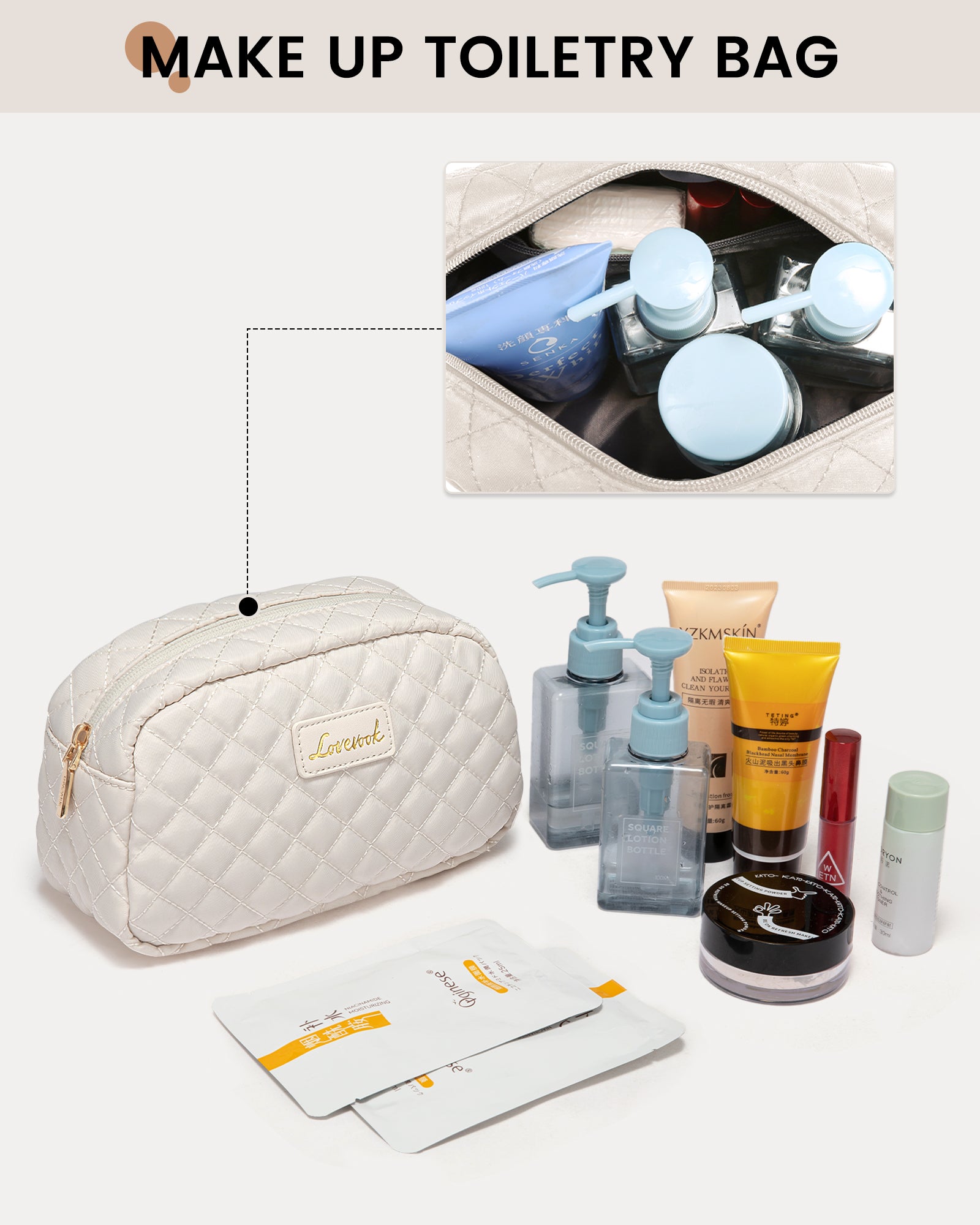 Buy MyneeMoe Lovevook Multipurpose 3-Piece Beige Travel Set for Weekend & Overnight Trips - Travel & Tote Bags at MyneeMoe Online In India