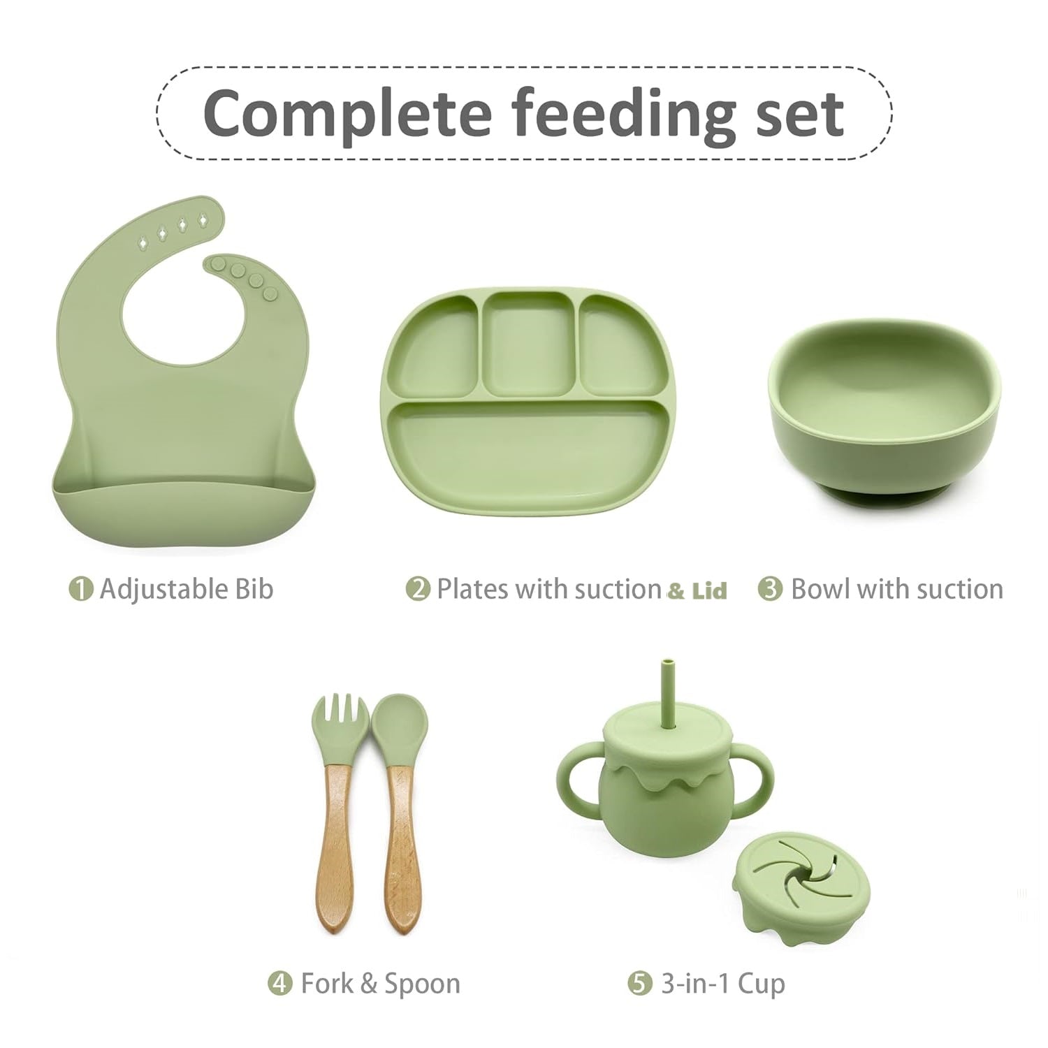 Buy Ultimate Silicone Suction Feeding Set – Mess-Free & Safe Essentials for Babies at Myneemoe Online In India