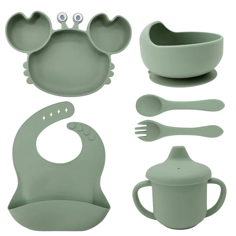 Buy MyneeMoe Crab Suction Plate – Strong Suction for Stress-Free Baby Mealtimes Green - Baby Feeding Set at MyneeMoe Online In India
