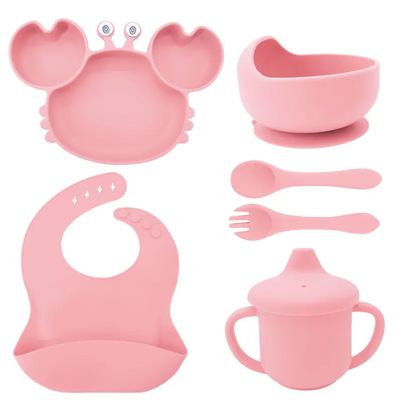 Buy MyneeMoe Crab Suction Plate – Strong Suction for Stress-Free Baby Mealtimes Pink - Baby Feeding Set at MyneeMoe Online In India
