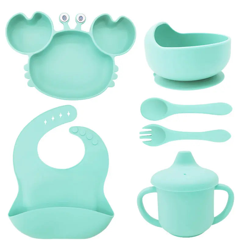Buy MyneeMoe Crab Suction Plate – Strong Suction for Stress-Free Baby Mealtimes Mint Green - Baby Feeding Set at MyneeMoe Online In India