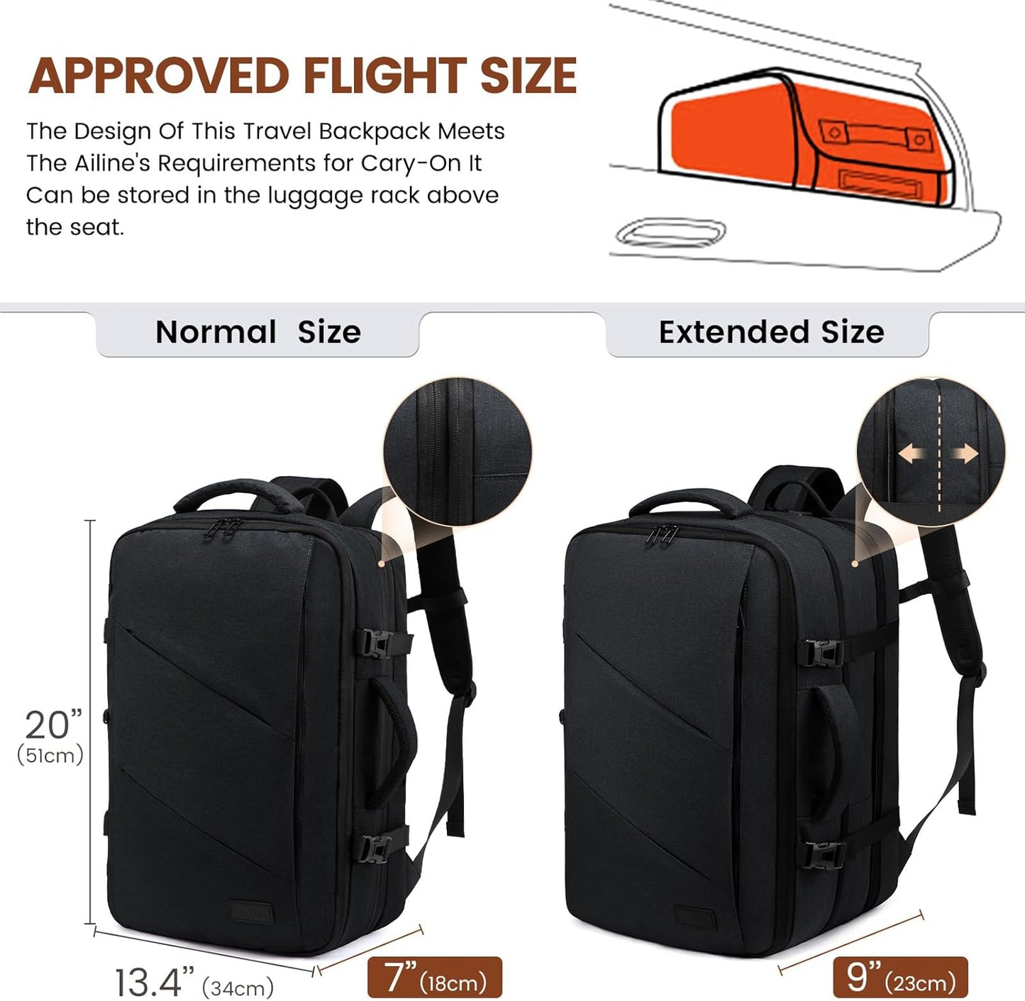Buy MyneeMoe Lovevook Expandable Cabin Travel Backpack for Weekend & Business Trips - Travel & Tote Bags at MyneeMoe Online In India