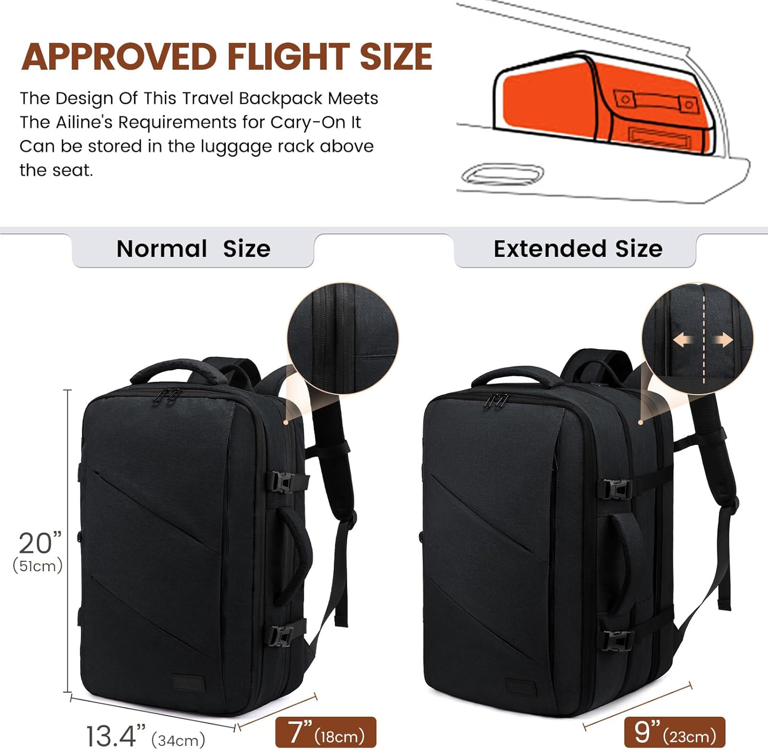 Buy MyneeMoe Lovevook Expandable Cabin Travel Backpack for Weekend & Business Trips - Travel & Tote Bags at MyneeMoe Online In India