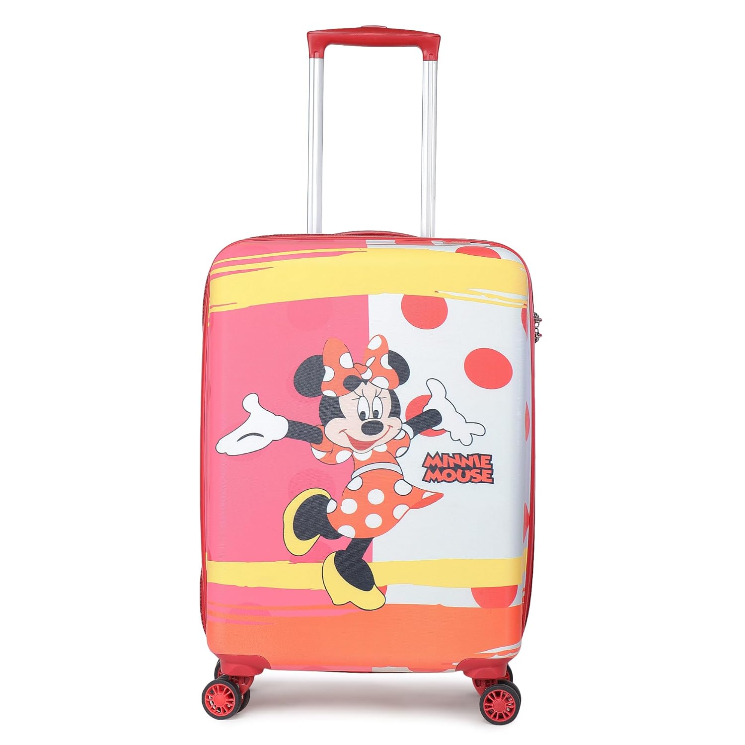 Disney Minnie Mouse Kids Trolley Bag Durable Rolling Luggage for Travel and Adventures