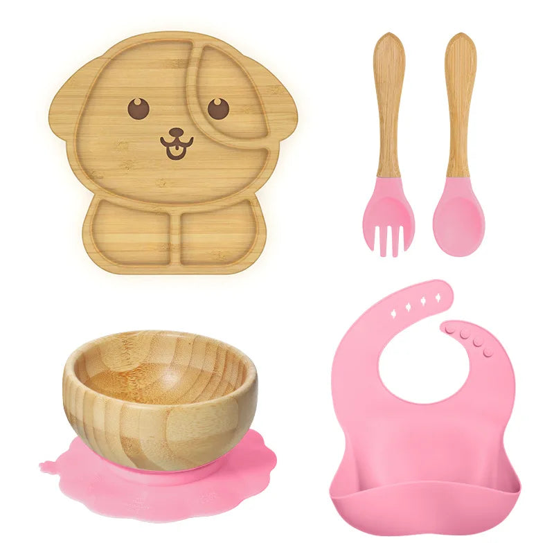 Buy WOOFIE Baby Dining Feeding Set Pink at Myneemoe Online In India