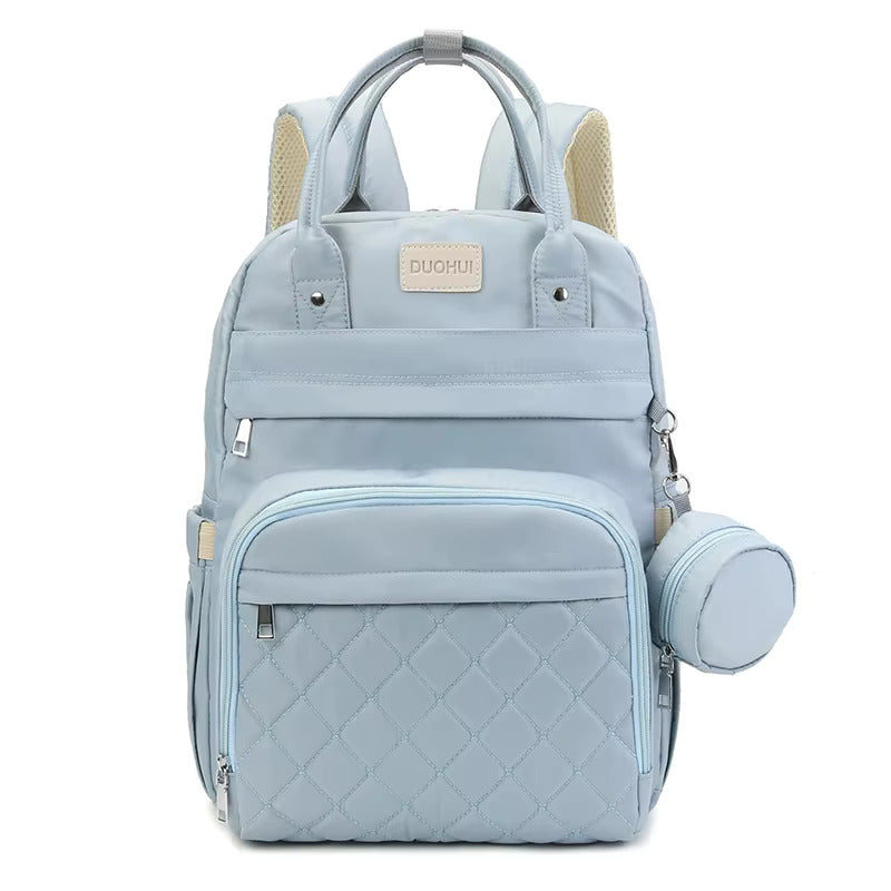 Buy Fashionable Mommy Diaper Bag - Large Capacity Travel Backpack with Insulated Pockets Sky Blue at MyneeMoe Online In India